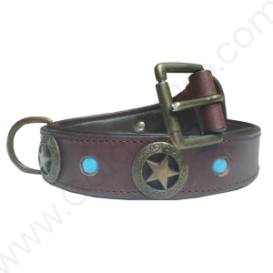 Leather Dog Collar Studded - LCOLLAR_001
