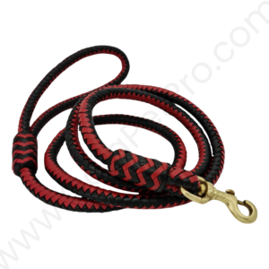 Fancy Braided Leather Dog Leash - 6 ft - 1/2 in - #LLEASH_007