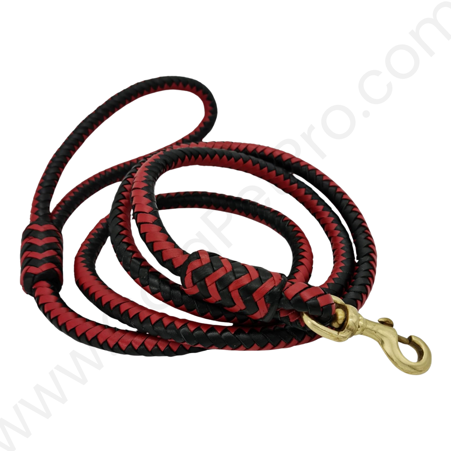 Fancy Braided Leather Dog Leash - 6 ft - 1/2 in - #LLEASH_007