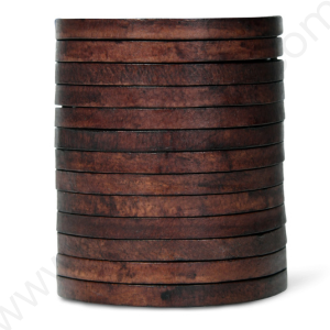Flat Leather Cord for Jewelry Making, Leather Cord for Crafting, Necklace, Bracelets, Braiding, Wraps (Color-Dark Brown) - #LCF_DB