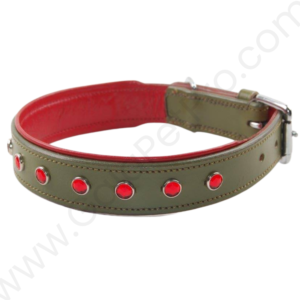 Leather Dog Collar Studded - #LCOLLAR_015