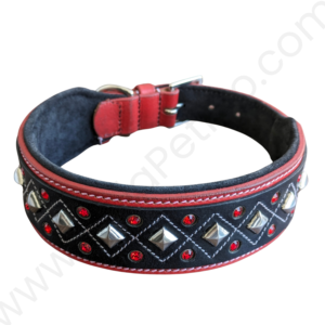 Leather Dog Collar Studded - #LCOLLAR_024