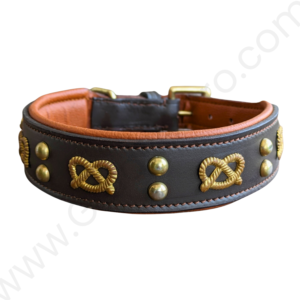 Leather Dog Collar Studded - #LCOLLAR_026