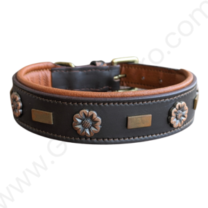 Leather Dog Collar Studded - #LCOLLAR_030