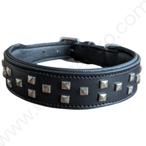 Leather Dog Collar Studded - LCOLLAR_031