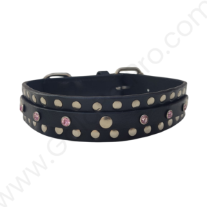 Leather Dog Collar Studded - #LCOLLAR_037
