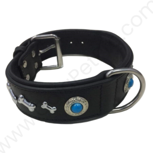 Leather Dog Collar Studded - #LCOLLAR_007