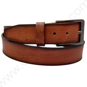 Leather Casual Belt - AP/033 - Tan, Blue and Black - Image 2