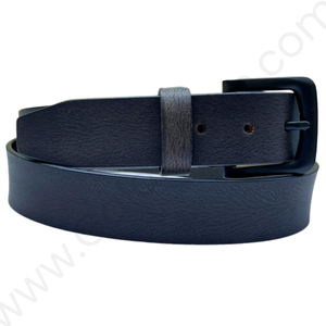 Leather Casual Belt - AP/033 - Tan, Blue and Black - Image 4