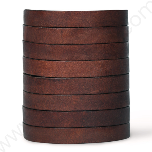 Flat Leather Cord for Jewelry Making, Leather Cord for Crafting, Necklace, Bracelets, Braiding, Wraps (Color-Brown) - #LCF_BR - Image 3