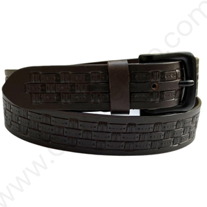 Leather Casual Belt - AP/036 - Brown - Image 3